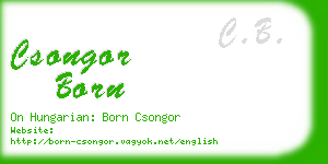 csongor born business card